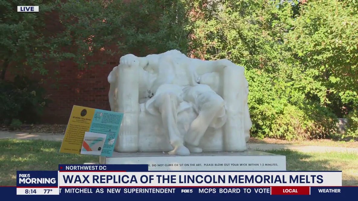 Wax statue of President Lincoln melts in DC heat